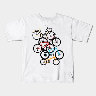 Colorful Types of Bikes Kids T-Shirt
